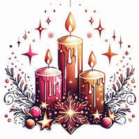 Candles Cross Stitch Pattern - Thumbnail 2