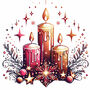 Candles Cross Stitch Pattern-2