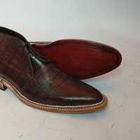 New Mens Handmade Crocodie Leather Boots - Thumbnail 1
