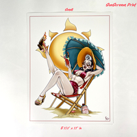 Sun Scream MonsterGirl Vampire Pinup Print - Thumbnail 2