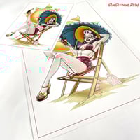 Sun Scream MonsterGirl Vampire Pinup Print - Thumbnail 3