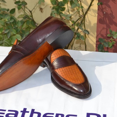 New Mens Unique Handmade Cowhide Leather Dress Shoes