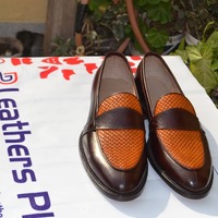 New Mens Unique Handmade Cowhide Leather Dress Shoes - Thumbnail 1