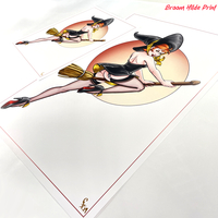 Broom Hilda MonsterGirl Witch Print - Thumbnail 3