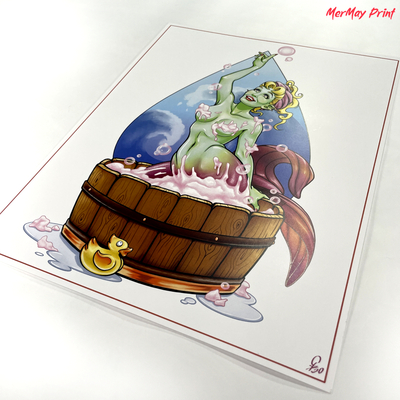 Mermay monstergirl mermaid pinup print