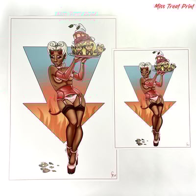Miss treat monstergirl succubus pinup print