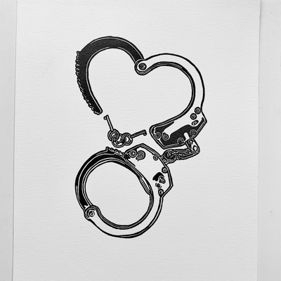 Captive heart block print