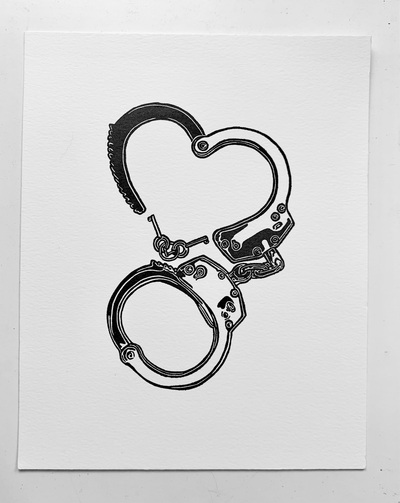 Captive Heart Block Print