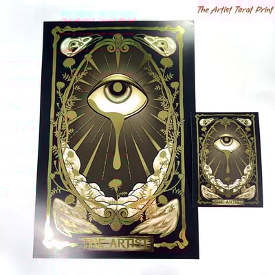 The artist tarot card gold foil print