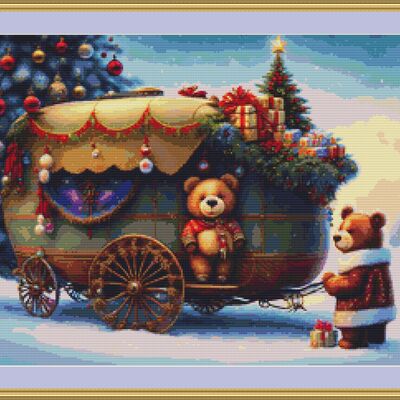 Christmas bears cross stitch pattern