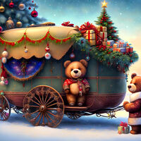 Christmas Bears Cross Stitch Pattern - Thumbnail 2
