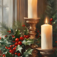 Christmas Candles Cross Stitch Pattern - Thumbnail 2