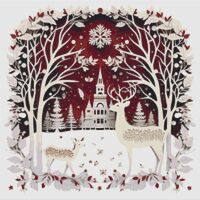 Christmas Deer Cross Stitch Pattern - Thumbnail 1