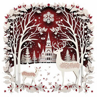 Christmas Deer Cross Stitch Pattern - Thumbnail 2