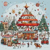 Christmas Fair Cross Stitch Pattern - Thumbnail 1
