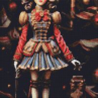 Christmas Girl Cross Stitch Pattern - Thumbnail 1