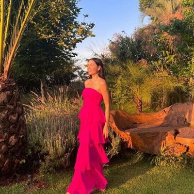 Simple strapless long evening dresses