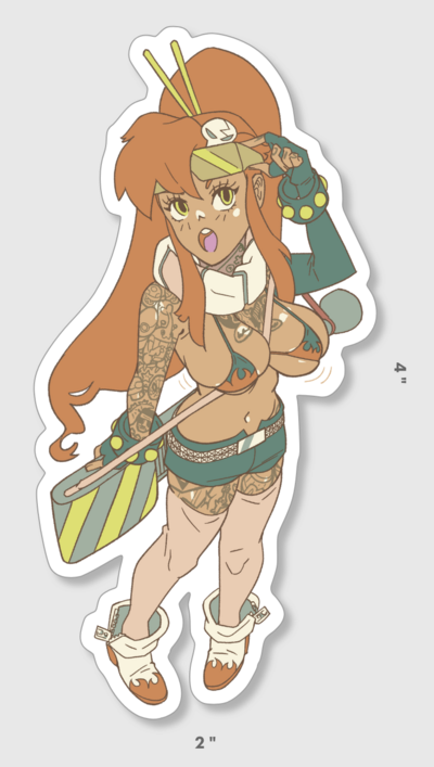 tattooed yoko sticker