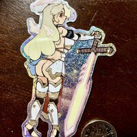Sparkly Angel Knight Sticker - Thumbnail 1