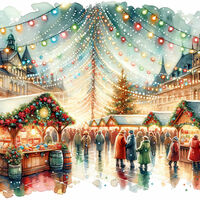 Christmas Market Cross Stitch Pattern - Thumbnail 2