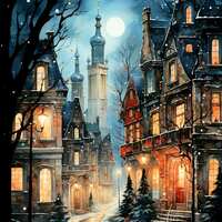 Christmas Night Cross Stitch Pattern - Thumbnail 2