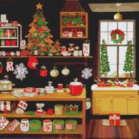 Christmas Store Cross Stitch Pattern - Thumbnail 1