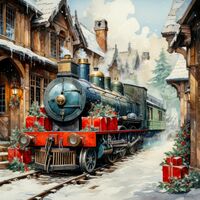 Christmas Train Cross Stitch Pattern - Thumbnail 2