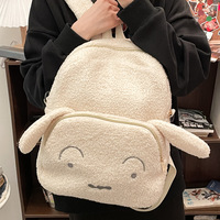 Kawaii Cartoon Animal Plush Backpack - Thumbnail 3