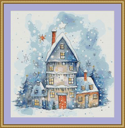 Cute Cottage Cross Stitch Pattern