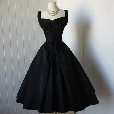 Elegant black short prom dresses - Thumbnail 1