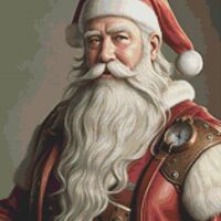 Funky Santa Cross Stitch Pattern - Thumbnail 1