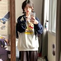 Cat Anime Burger Patchwork Hoodie  - Thumbnail 3