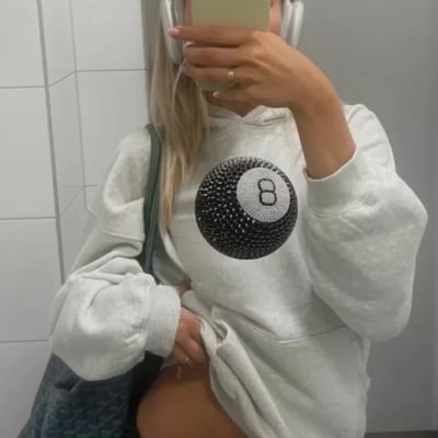Powerball rhinestone hoodie 