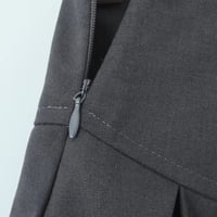 Grey Bow Low Waist Tiered Pleated Skirt  - Thumbnail 4