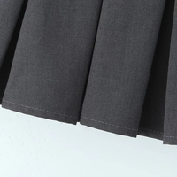 Grey Bow Low Waist Tiered Pleated Skirt  - Thumbnail 5