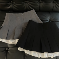 Japanese Pleated A-Line Mini Skirt  - Thumbnail 1