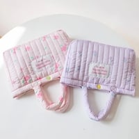 Flower Padded Tote Bag - Thumbnail 2