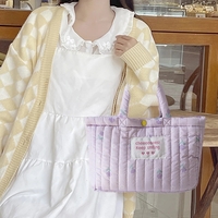 Flower Padded Tote Bag - Thumbnail 3