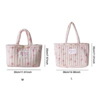 Flower Padded Tote Bag - Thumbnail 5