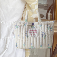 Flower Padded Tote Bag - Thumbnail 7