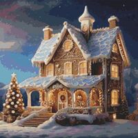 Gingerbread House Cross Stitch Pattern - Thumbnail 1
