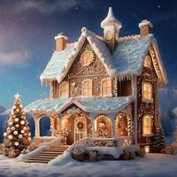 Gingerbread House Cross Stitch Pattern - Thumbnail 2