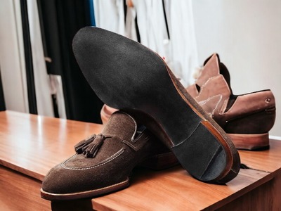 Handmade Men's chocolate Brown Suede Tassle Loafer Shoes