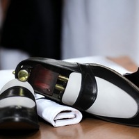 Handmade Men's Two tone Leather Penny Loafer Shoes - Thumbnail 1