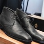 Handmade Men's Black python Leather Lace up chukka Boot-2