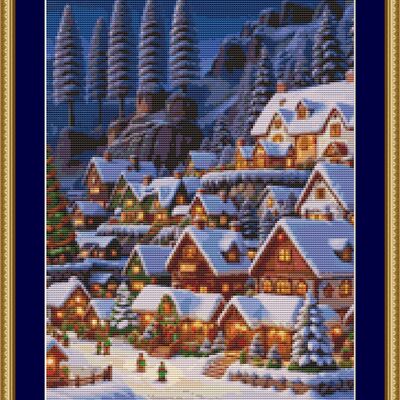 Magical village cross stitch pattern - Thumbnail 5