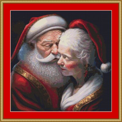 Mr and mrs claus cross stitch pattern