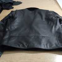 Crafted Leather Men's Motorcycle Genuine Leather Biker Jacket Black - Thumbnail 1