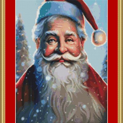 Santa claus cross stitch pattern - Thumbnail 1