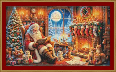 Santa's Cats Cross Stitch Pattern